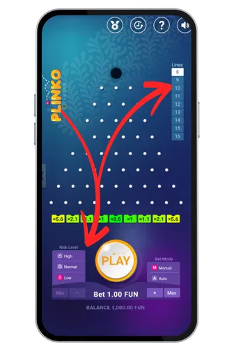 Plinko risk level